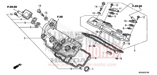 CYLINDER HEAD COVER VFR1200XDE de 2014